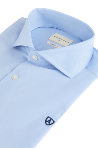 Camisa slim - Azul-celeste - Azul