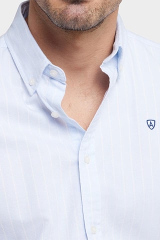 Chemise regular en coton biologique - Bleu