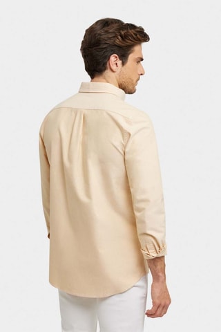 Chemise regular en coton biologique - Beige