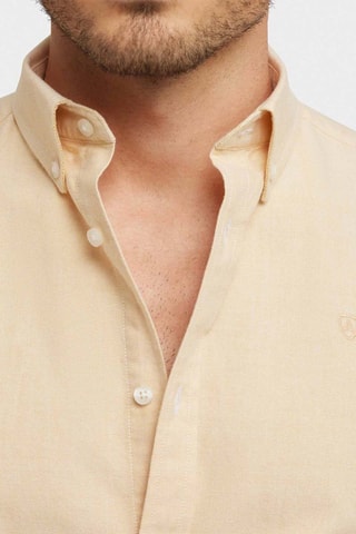 Chemise regular en coton biologique - Beige