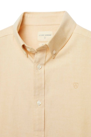 Chemise regular en coton biologique - Beige