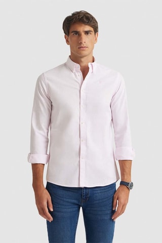 Chemise regular en coton biologique - Rose