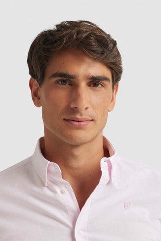 Chemise regular en coton biologique - Rose