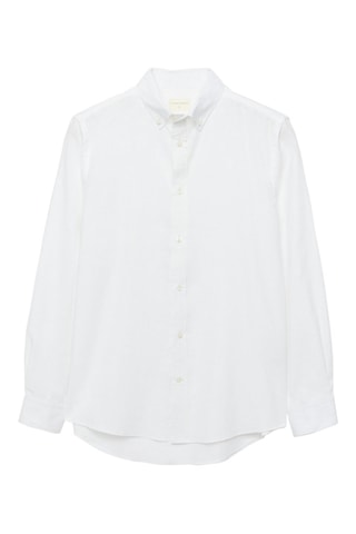 Chemise regular en lin - Blanc