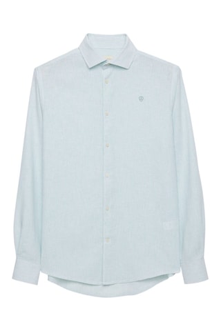 Chemise regular en lin - Vert
