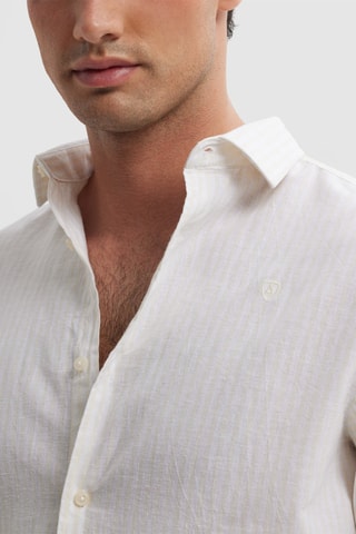 Chemise regular en lin - Jaune