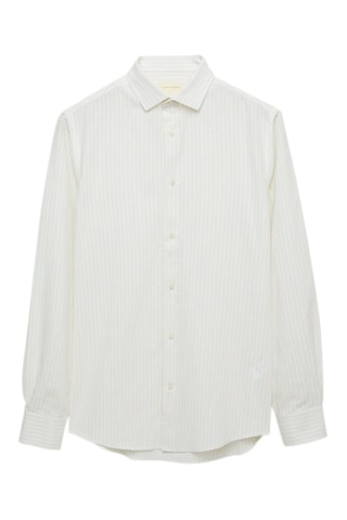 Chemise regular en lin - Jaune