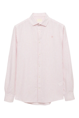 Chemise regular en lin - Corail