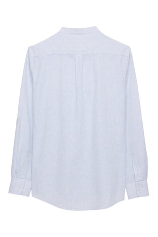 Chemise regular en lin - Bleu