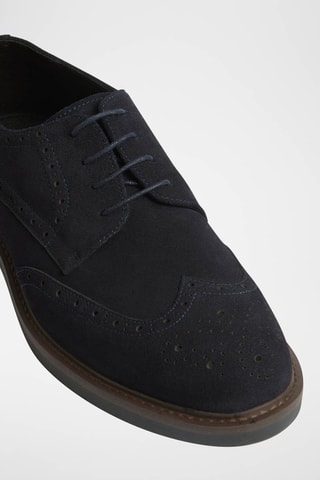 Derbys en nubuck - Bleu marine