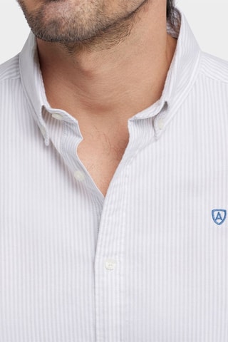 Chemise regular en coton biologique - Gris
