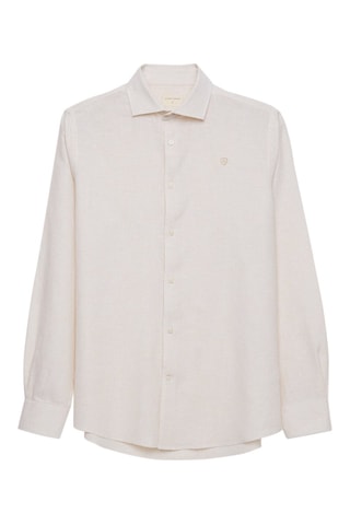 Chemise regular en lin - Jaune