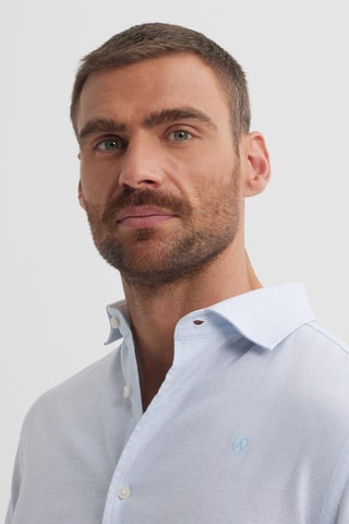 Chemise regular en lin - Bleu