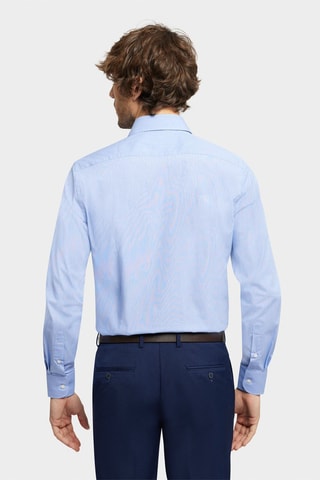 Camisa slim - Azul-celeste - Azul