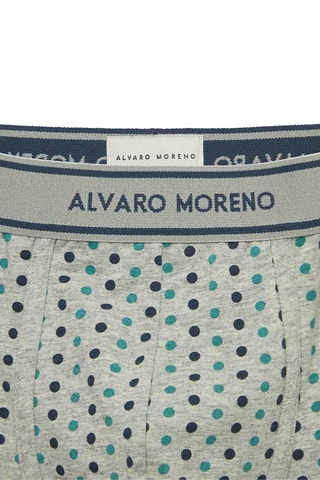 2 boxers - Azul-marinho e cinzento-claro mesclado - Azul-marinho