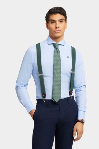 Camisa slim - Azul-celeste - Azul