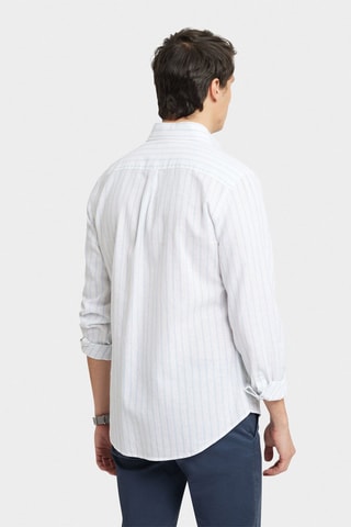 Chemise regular en lin - Bleu