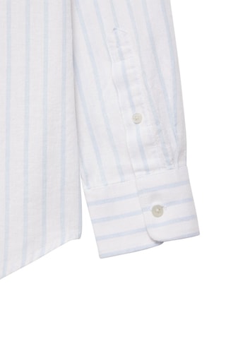 Chemise regular en lin - Bleu