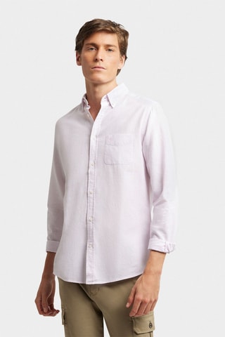 Chemise regular en lin - Rose