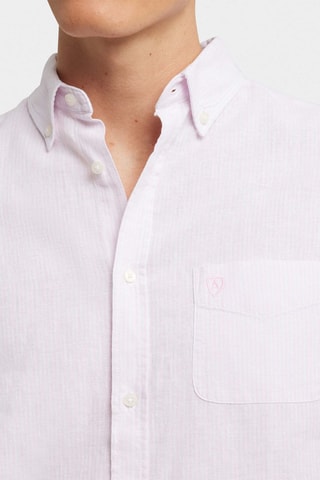 Chemise regular en lin - Rose