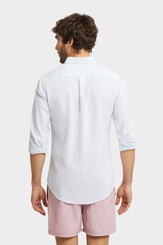 Chemise regular en lin - Bleu