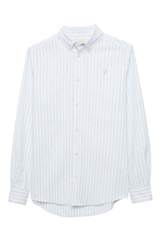Chemise regular en lin - Bleu
