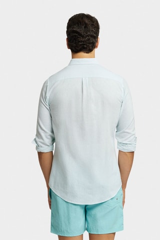 Chemise regular en lin - Bleu clair