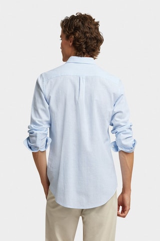 Chemise regular en lin - Bleu