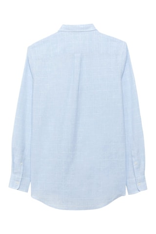 Chemise regular en lin - Bleu