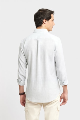 Chemise regular en lin - Vert