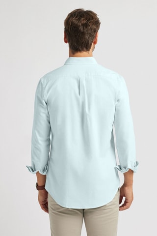 Chemise regular en coton biologique - Bleu clair