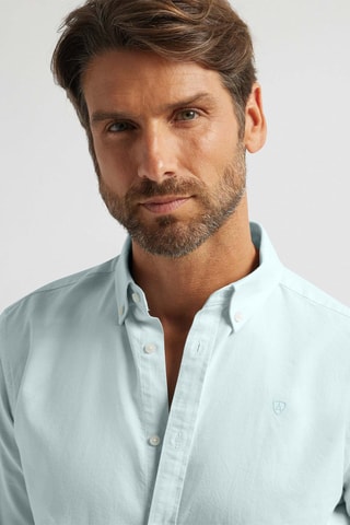 Chemise regular en coton biologique - Bleu clair