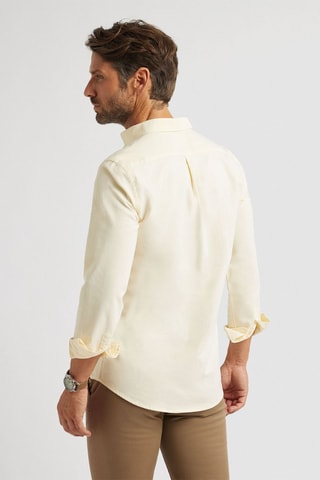 Chemise regular en coton biologique - Jaune
