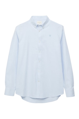 Chemise regular en coton biologique - Bleu