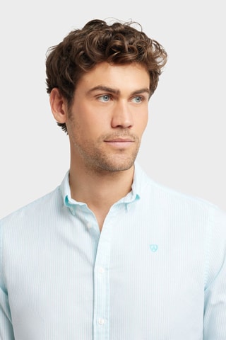 Chemise regular en coton biologique - Bleu clair