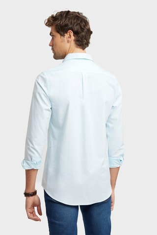 Chemise regular en coton biologique - Bleu clair