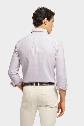 Chemise regular en coton biologique - Beige