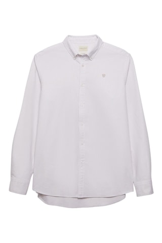 Chemise regular en coton biologique - Beige