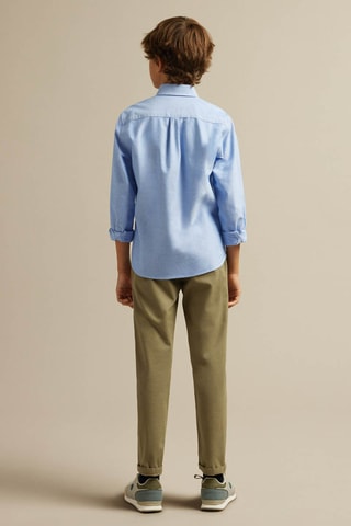 Chemise en coton biologique - Bleu