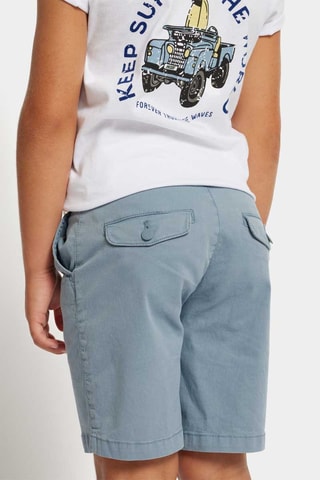 Bermuda en coton biologique - Bleu