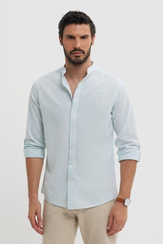 Chemise regular en lin - Bleu clair