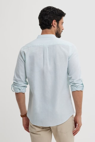 Chemise regular en lin - Bleu clair