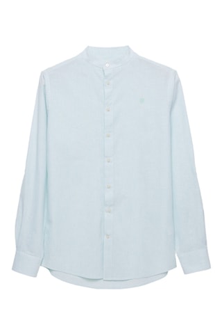 Chemise regular en lin - Bleu clair