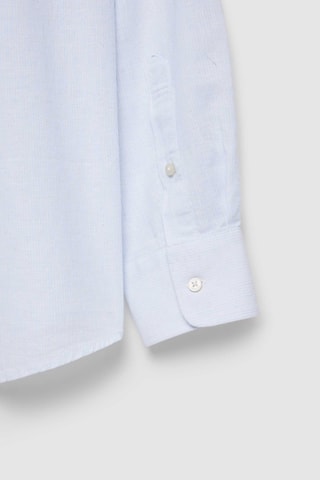 Chemise regular en lin - Bleu