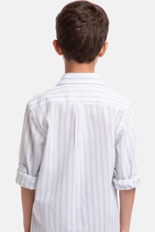 Chemise en lin - Bleu