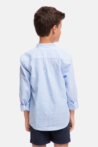 Chemise en lin - Bleu