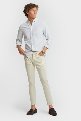 Calças slim 7/8 - Cru