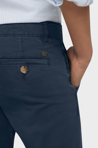 Calças chino slim - Azul-marinho
