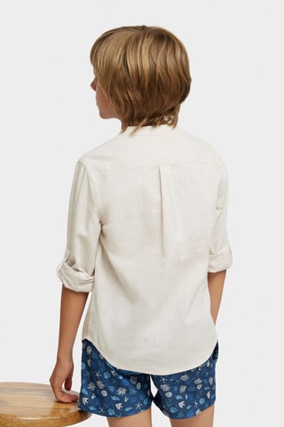 Chemise regular en lin - Beige
