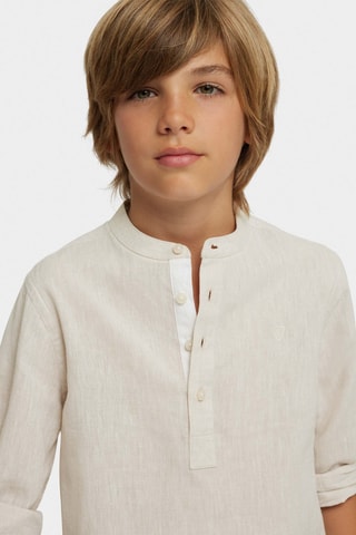 Chemise regular en lin - Beige